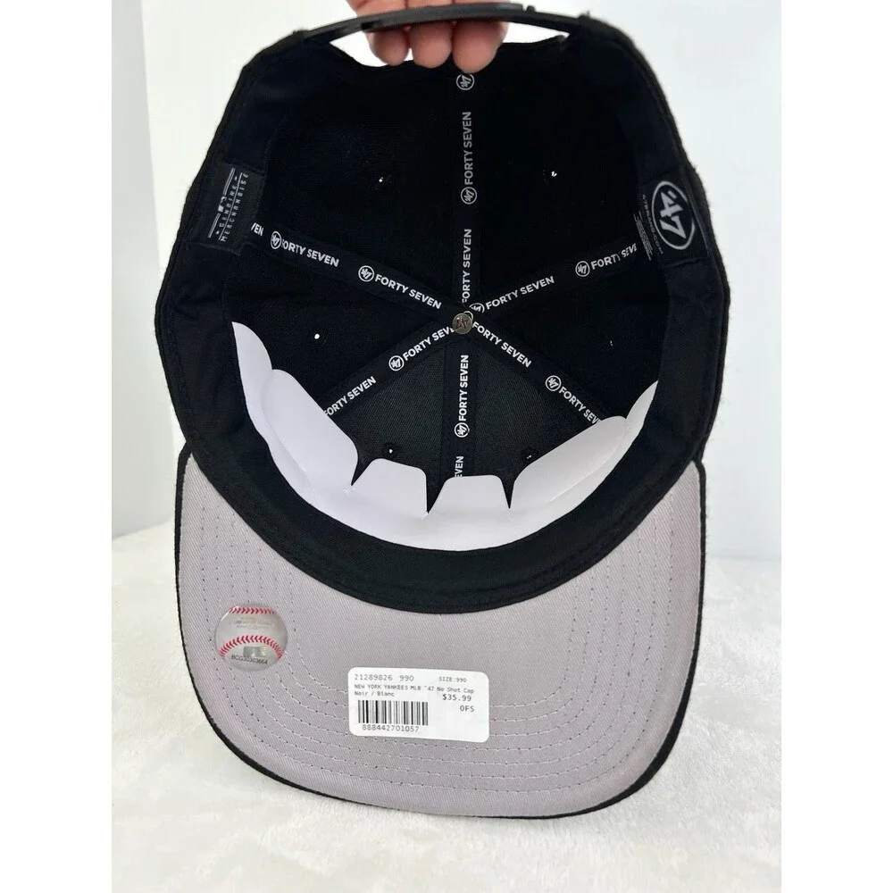 ’47 Brand New York Yankees Captain Black Snapback Hat Cap MLB Men’s OSFM New